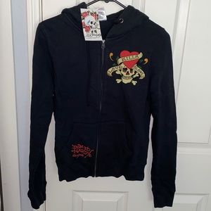 NWT ED HARDY ZIP UP HOODIE / JACKET